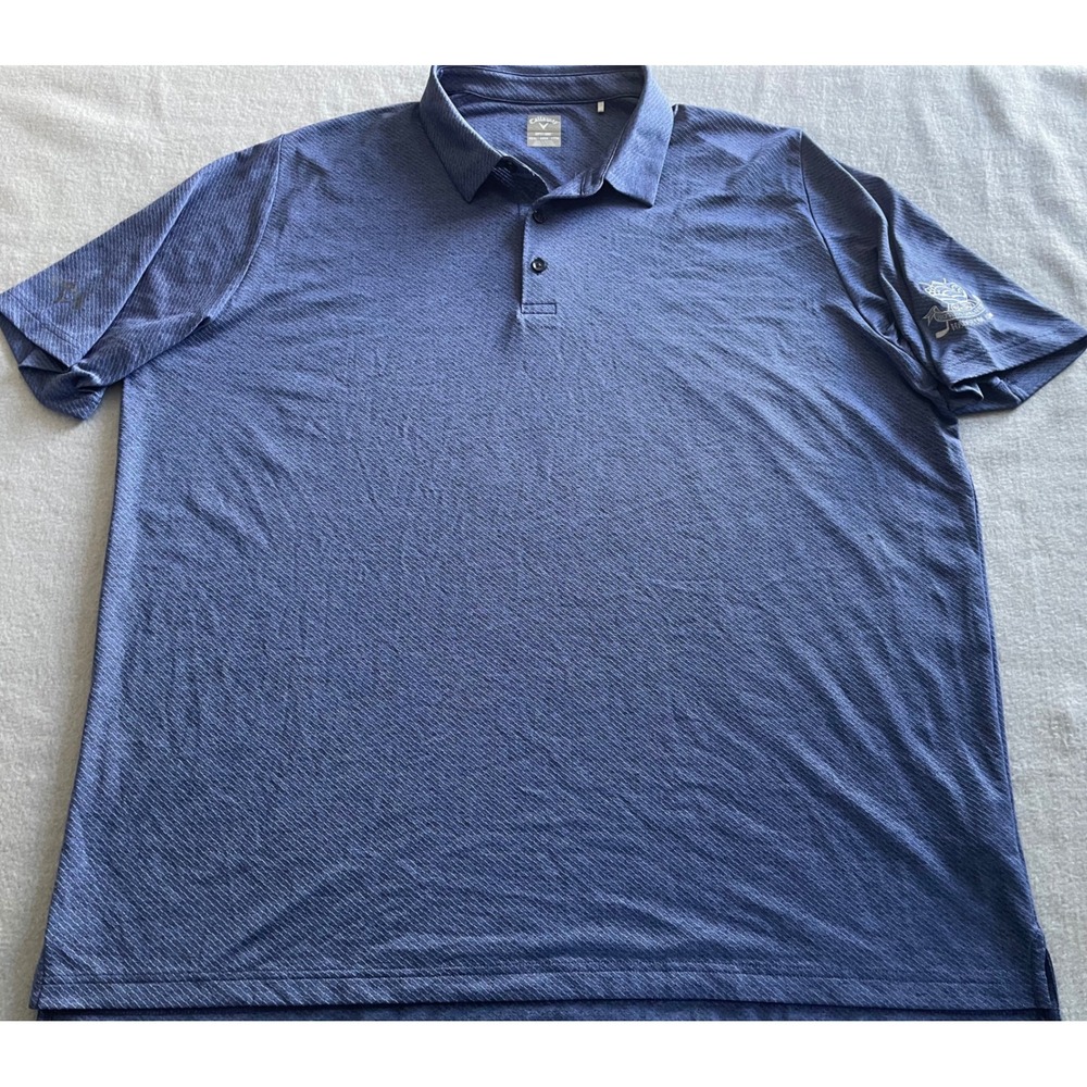 Callaway Mens XXXL Opti-Dri Golf‎ Polo Blue Patriot Golf Course Hanscom AFB